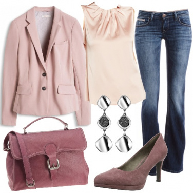 Outfit Malva e jeans
