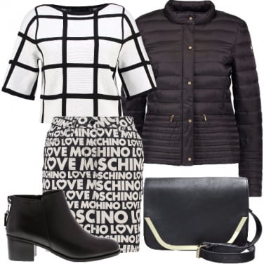 Outfit Felpa a maxi quadri