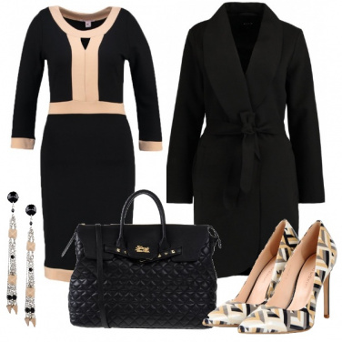 Outfit Abito con dettagli in contrasto