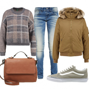 Outfit Maglione a quadri