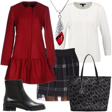 Outfit Rosso di classe