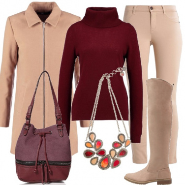 Outfit Gocce di rosso in cachemire