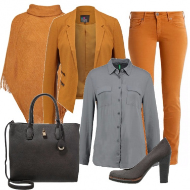 Outfit Mostarda e grigio