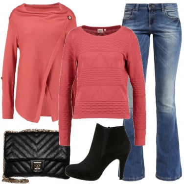 Outfit Dusty cedar e denim