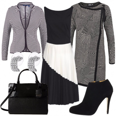 Outfit Geometrie in bianco e nero