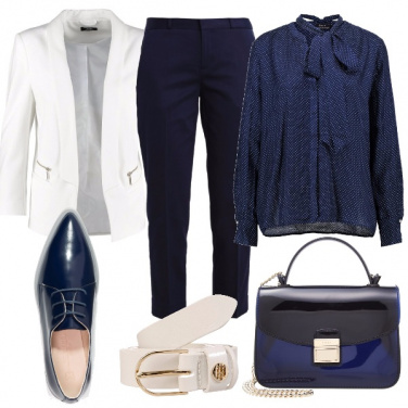 Outfit Bianco e blu