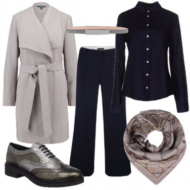 Outfit In blu e grigio