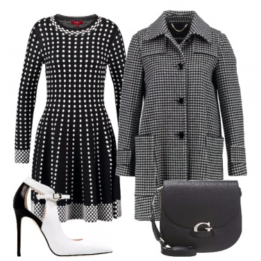 Outfit Bianco e nero inusuale