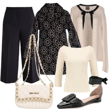Outfit Il mio bon ton bicolore