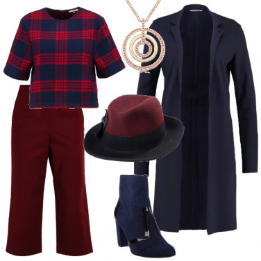 Outfit Rosso e blu