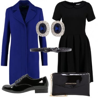 Outfit Bon ton in nero e blu