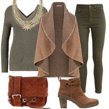 Outfit Abbinamenti di verde e marrone