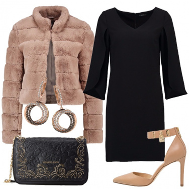 Outfit Raffinata in nero e beige
