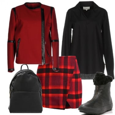 Outfit Scacco rosso