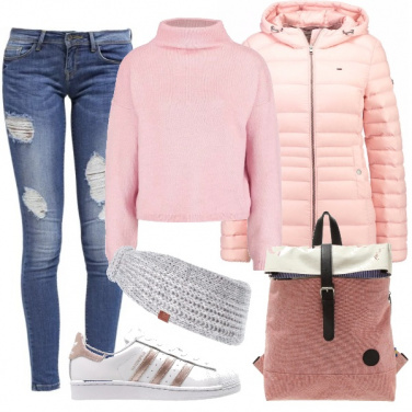 Outfit Semplicità in rosa