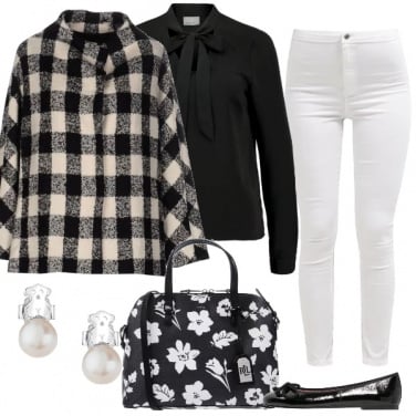 Outfit Romantica in bianco e nero