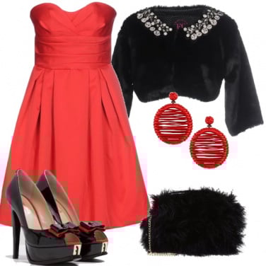 Outfit Rosso amore