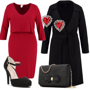 Outfit Due cuori rossi