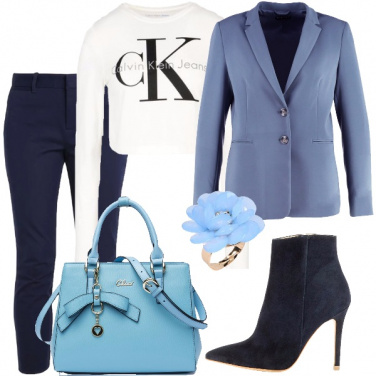 Outfit Buona giornata in azzurro