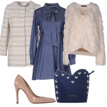 Outfit Vestito di jeans romantico