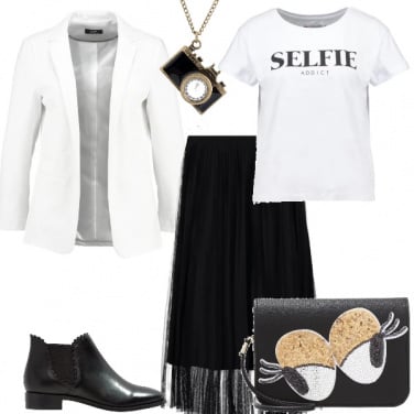Outfit Modaiola in bianco e nero