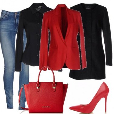 Outfit Rosso di giorno