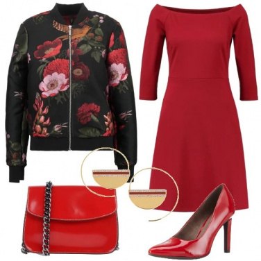 Outfit Bomber a fiori