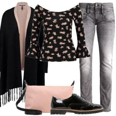 Outfit Romantica in jeans