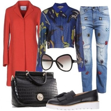 Outfit Jeans decorati