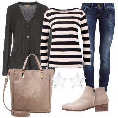 Outfit La maglietta a righe