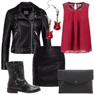 Outfit Rock in rosso