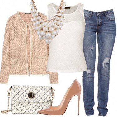 Outfit Perle e nude