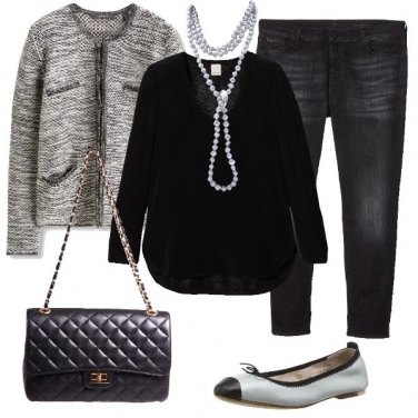Outfit Jeans e perle