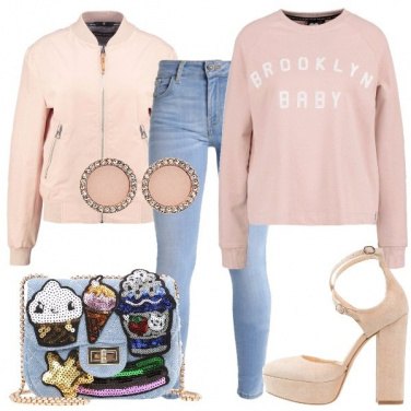 Outfit Plateau, felpa e bomber
