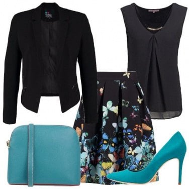 Outfit Cerimonia con le farfalle
