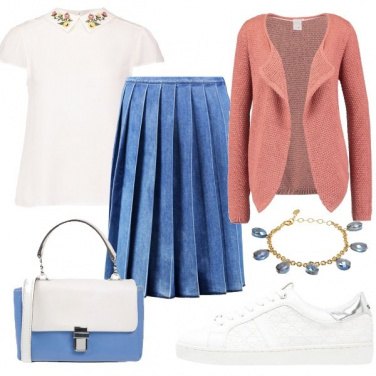 Outfit Gonna a pieghe
