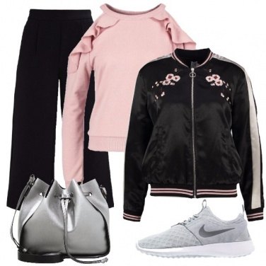 Outfit Rosa e balze