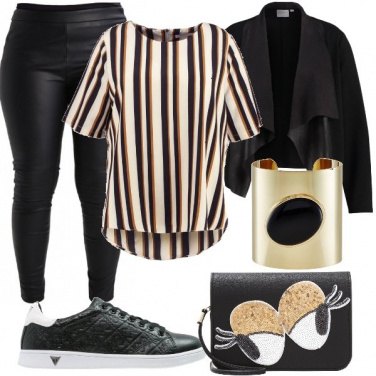 Outfit Comoda con le righe