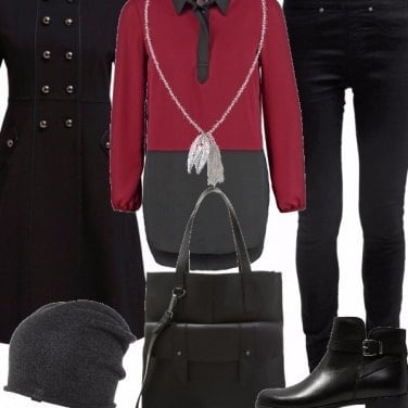 Outfit Rosso e nero.