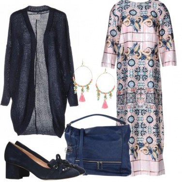 Outfit Caftano e mocassini