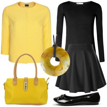 Outfit Il giallo e le ballerine
