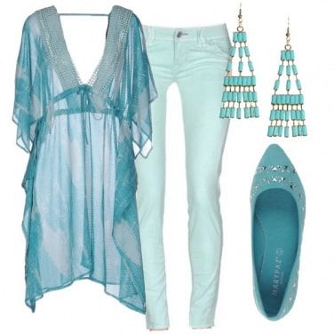 Outfit Con i colori del mare