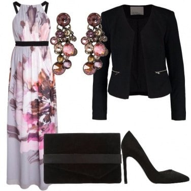 Outfit Fiori sull\'abito lungo