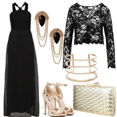 Outfit Oro e nero