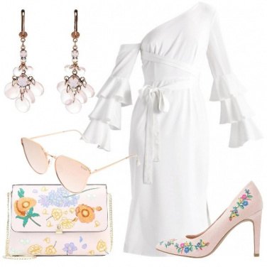 Outfit Bianco puro e fiori