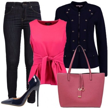 Outfit Rosa e blu
