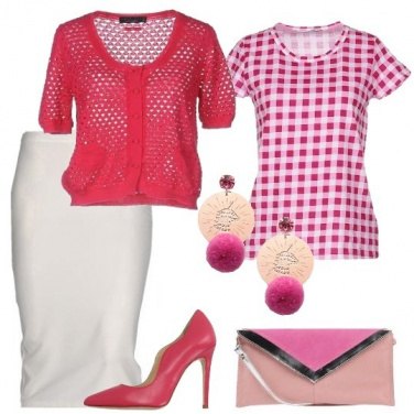 Outfit Quadretti rosa