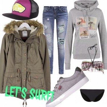 Outfit Surfing girl