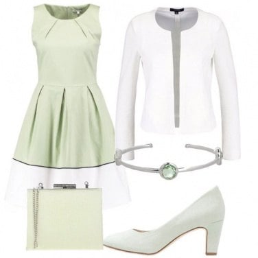 Outfit Menta e panna
