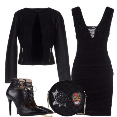 Outfit Rock total black